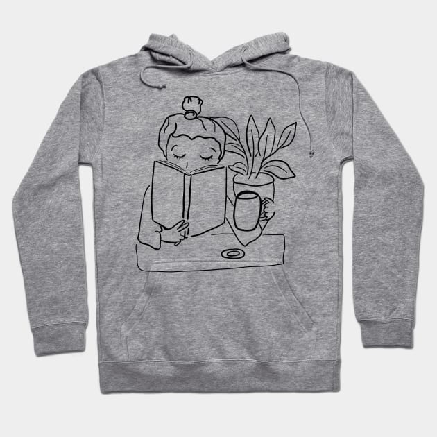 Reading and coffee Hoodie by Antiope